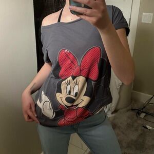 Gray Minnie Mouse Graphic T-Shirt